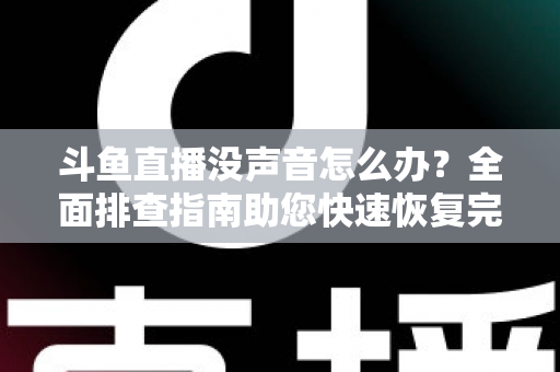 斗鱼直播没声音怎么办？全面排查指南助您快速恢复完美观看体验