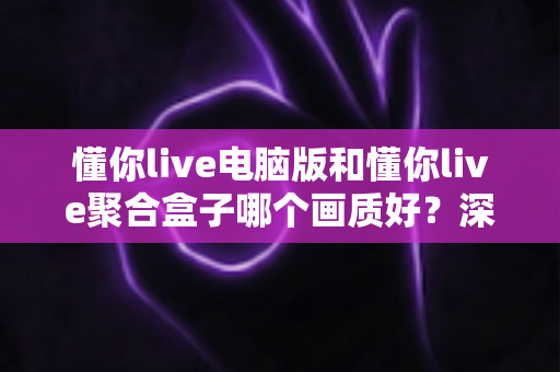 懂你live电脑版和懂你live聚合盒子哪个画质好？深度画质对比与选购全攻略